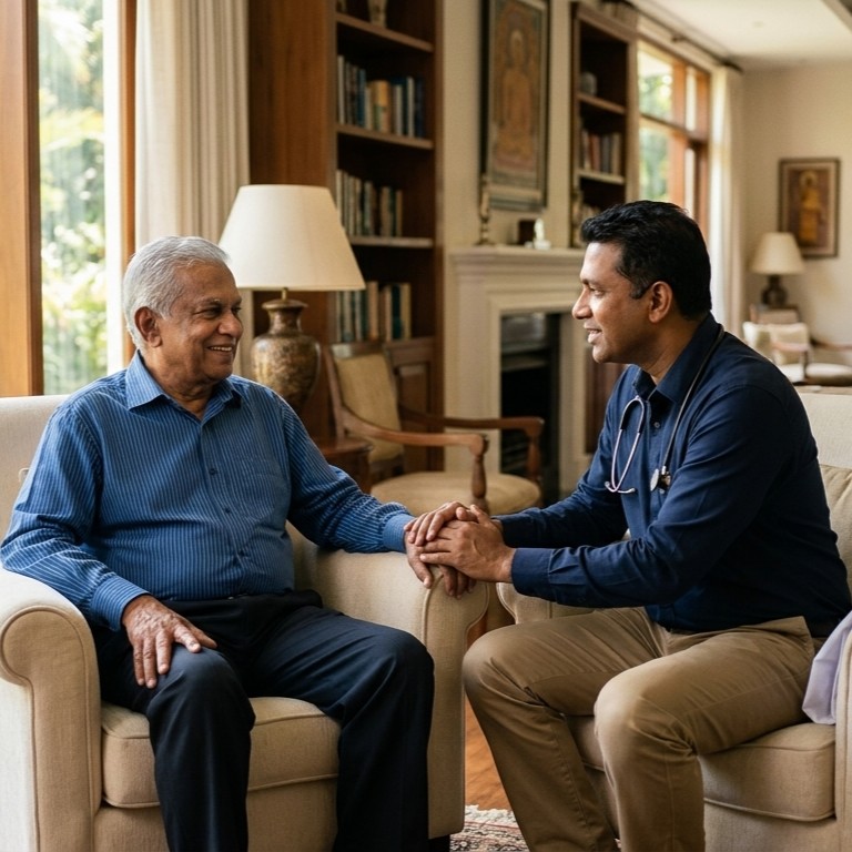 Caring moment at Jasmine Grove Residencies