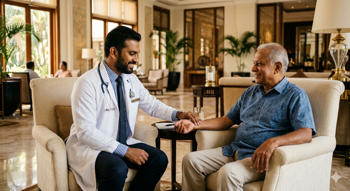 Nurse discussing a personalized care plan with an elder
